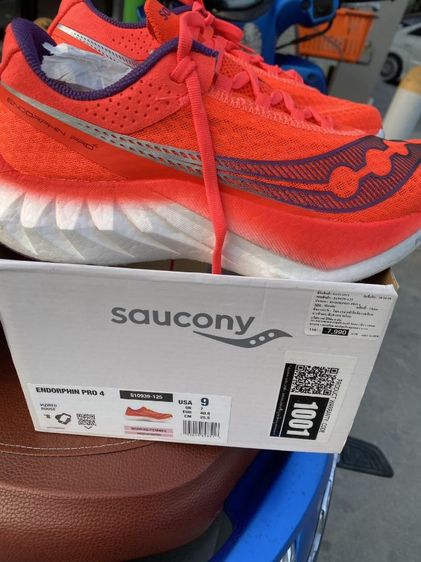 Saucony Endorfine pro 4 ยาว 255cm. 40.5 ส้ม รูปที่ 3