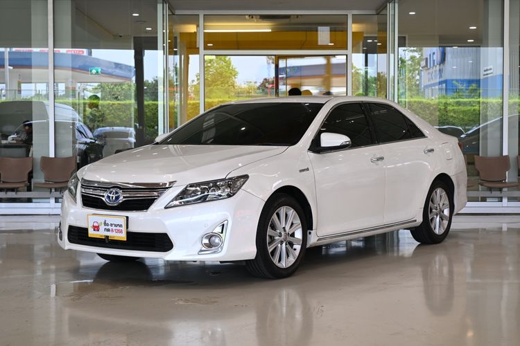 Toyota Camry 2012 2.5 Hybrid Sedan ไฮบริด ไม่ติดแก๊ส เกียร์อัตโนมัติ ขาว รูปที่ 4