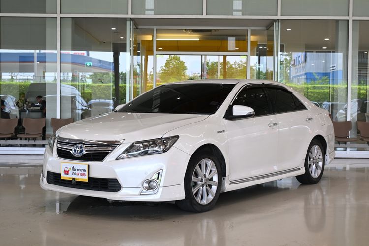 Toyota Camry 2012 2.5 Hybrid Sedan ไฮบริด ไม่ติดแก๊ส เกียร์อัตโนมัติ ขาว รูปที่ 4