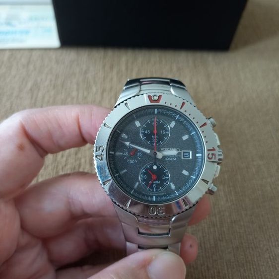 นาฬิกาผู้ชาย Seiko Chronograph 100M ระบบ Quartz มือสอง สภาพดี รูปที่ 7