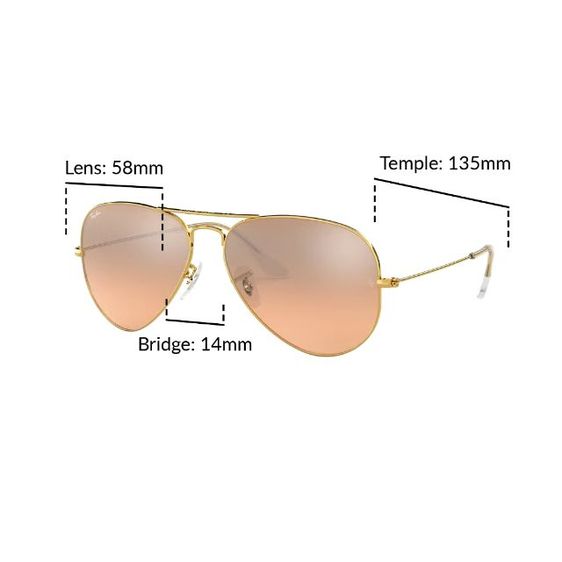 Rayban AVIATOR LARGE METAL RB3025 001 3E แว่นตากันแดดเรย์แบน ของแท้ มือสอง สภาพนางฟ้า รูปที่ 11