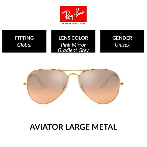 Rayban AVIATOR LARGE METAL RB3025 001 3E แว่นตากันแดดเรย์แบน ของแท้ มือสอง สภาพนางฟ้า รูปที่ 12
