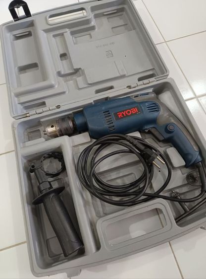 สว่านกระแทก มือสอง ใช้งานได้ดี ใช้งานได้ปกติ ยี่ห้อ RYOBI แบรนด์ญี่ปุ่น รับประกันของแท้ รุ่น PD 196VR ขนาด13mm  รูปที่ 4