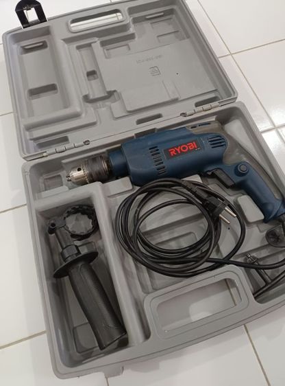 สว่านกระแทก มือสอง ใช้งานได้ดี ใช้งานได้ปกติ ยี่ห้อ RYOBI แบรนด์ญี่ปุ่น รับประกันของแท้ รุ่น PD 196VR ขนาด13mm  รูปที่ 2