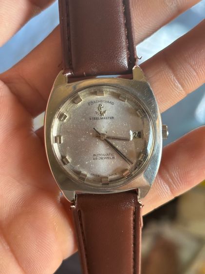 F. Bachschmid Steelmaster (25 Jewels) 70s ออโต้ , สายสแตนเลส Seiko วินเทจ ยุคช่วงปี 60-70s แท้ (ยาว 22 ซม.) รูปที่ 2