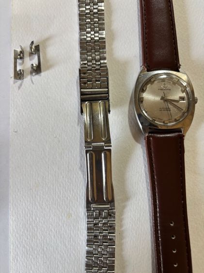 F. Bachschmid Steelmaster (25 Jewels) 70s ออโต้ , สายสแตนเลส Seiko วินเทจ ยุคช่วงปี 60-70s แท้ (ยาว 22 ซม.) รูปที่ 8