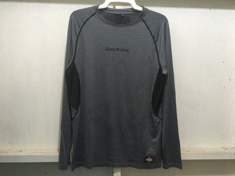 เสื้อคอกลม แบรนด์ Dickies สีเทาแถบดำ