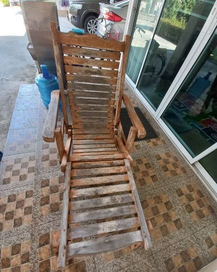 เก้าอี้นอน ไม้เนื้อแข็ง ขายตามสภาพ  รูปที่ 2