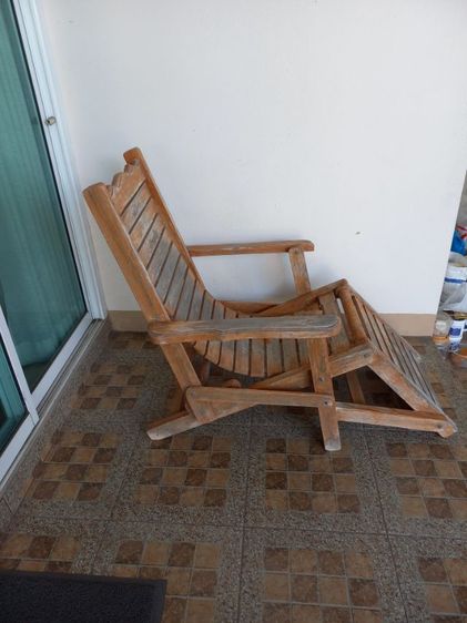 เก้าอี้นอน ไม้เนื้อแข็ง ขายตามสภาพ  รูปที่ 4