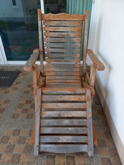 เก้าอี้นอน ไม้เนื้อแข็ง ขายตามสภาพ  รูปที่ 3