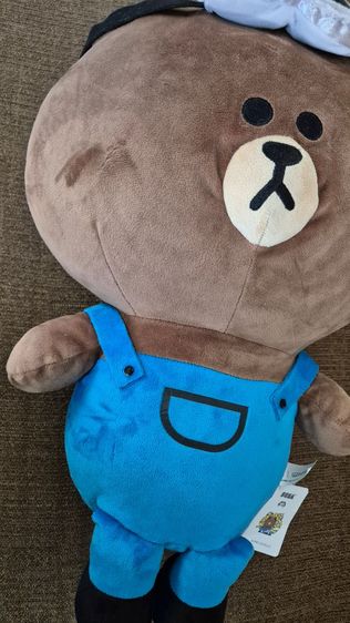 ตุ๊กตาหมีบลาวน์ line friends ของแท้ มือ 2 สภาพสวยมาก 