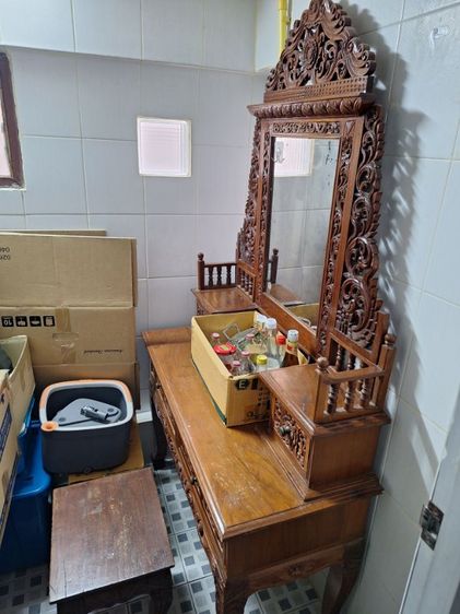 ขายโต๊ะเครื่องแป้งไม้สัก รูปที่ 2