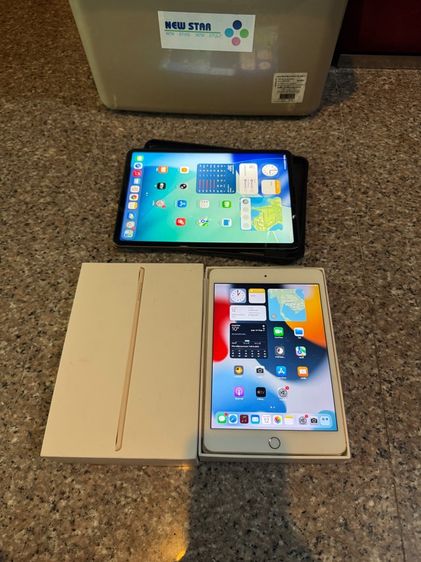ขายถูกๆๆiPadMini4สีGold64กิ๊กWifi Celluer ใส่ซิมได้มีกล่องใช้งานดีสูนTrue