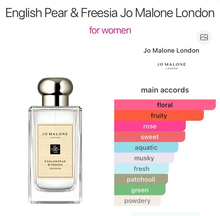  Jo Malone London English Pear and  Freesia Cologne 100 ml พร้อมกล่อง น้ำหอมแท้  รูปที่ 2