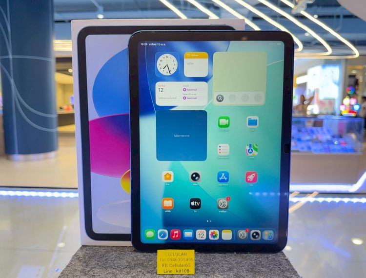 iPad Gen10 256GB ใส่ซิม Blue สภาพสวยมาก เครื่องไทย ครบกล่อง รูปที่ 2