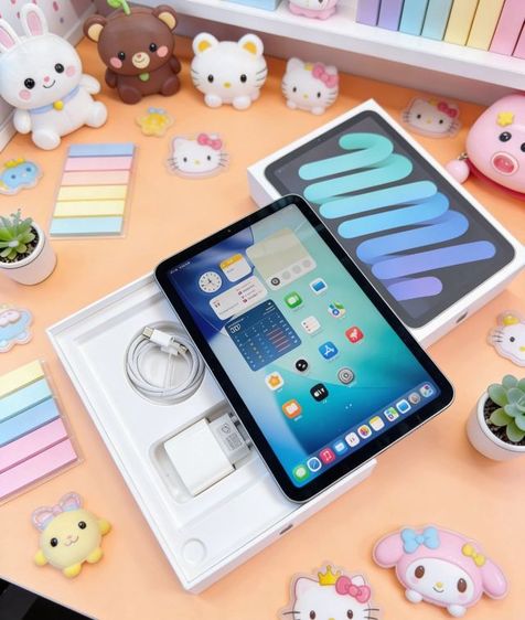 ipad mini7 128gbมือ2สวยมากนางฟ้าครบกล่องใช้งานแค่เปนเครื่องใช้งานน้อยมาก ใครหายุ่คุ้มค่ามากจ้าเครื่องนี้