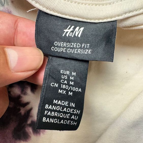 เสื้อยืด HM​ Size L รูปที่ 4