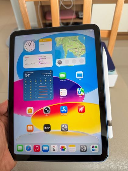 iPad 11 ปี 2025 Gen11 (A16) WiFi 128GB อายุ 4เดือน แบต 100 รอบชาร์จ 12 พร้อม Pencil แท้ รูปที่ 2
