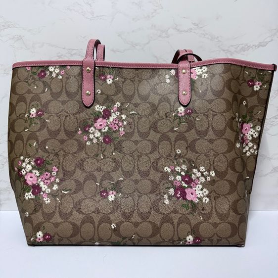 Coach Reversible City Tote in Signature Canvas With Floral Print มือสอง รูปที่ 2