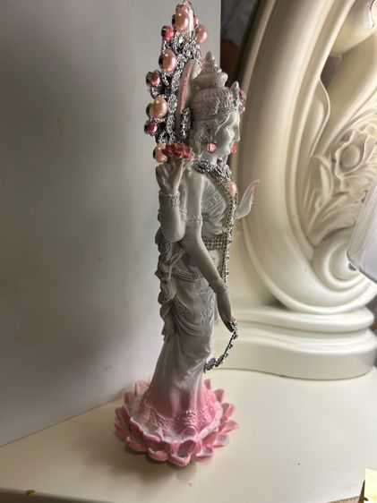 พระแม่ลักษมี เทวีแห่งโชคลาภ เงินทอง สูง 10 นิ้ว รูปที่ 6