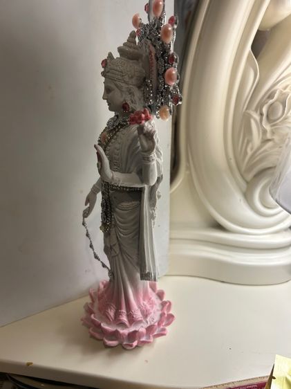 พระแม่ลักษมี เทวีแห่งโชคลาภ เงินทอง สูง 10 นิ้ว รูปที่ 4