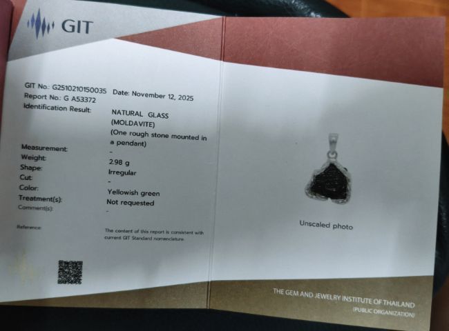 ส่งต่อโมลดาไวท์แท้ มีใบรับประกัน เจอเจ้าของแล้วคร้า รูปที่ 2