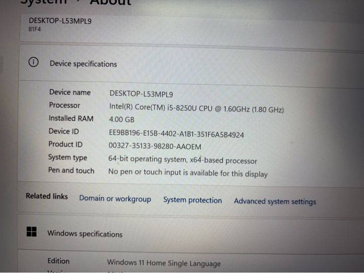 Lenovo i5-8265U รูปที่ 5