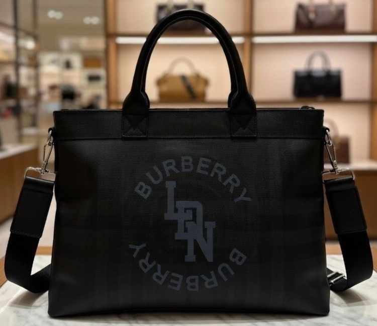 Burberry - London Check canvas tote bag