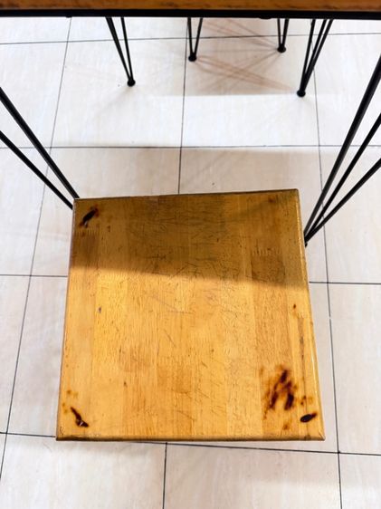 โต๊ะไม้พาราขาเหล็กเส้ส รูปที่ 4