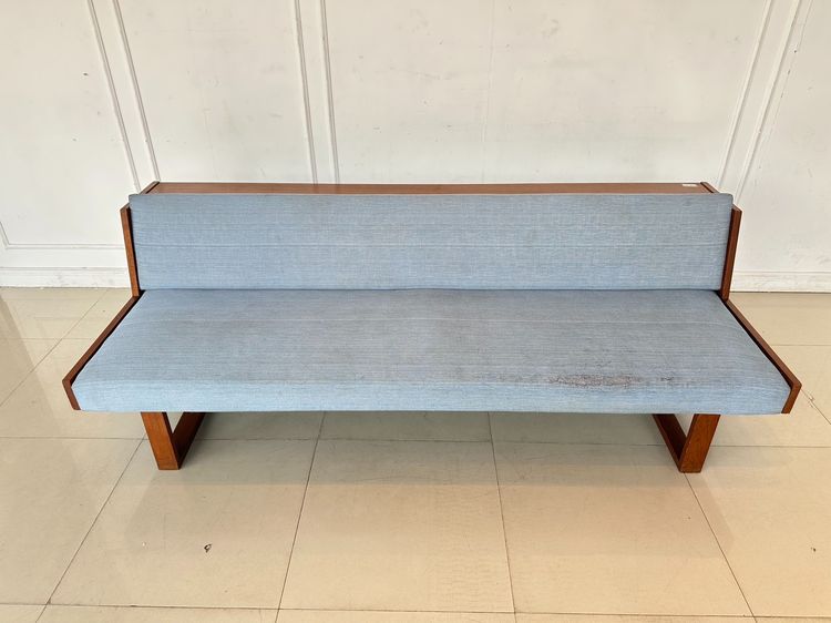 โซฟา 4 ที่นั่งสไตล์ วินเทจ เบาะผ้าสีน้ำเงิน รูปที่ 9