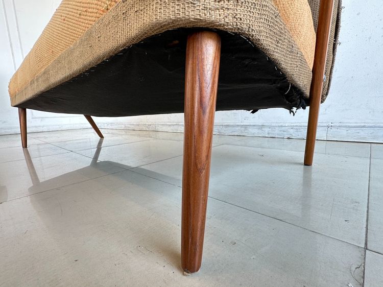 โซฟา สไตล์โมเดิร์น เบาะผ้าสีส้ม พิงหลังสัน้ำตาลดึงดุม รูปที่ 14