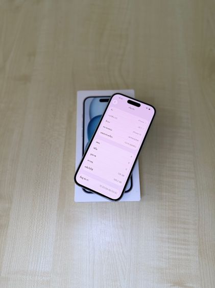 noขาย iPhone 15 128GB สี Blue เครื่องศูนย์ไทย  ประกันศูนย์เหลือยาว สภาพสวยคุ้ม รูปที่ 3