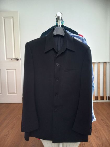 แขนยาว อื่นๆ ชุดสูทผู้ชาย 2 ชิ้น สีดำ ยี่ห้อ Peter Jame ไซส์ L เนื้อผ้าอย่างดี งานสั่งตัดร้าน