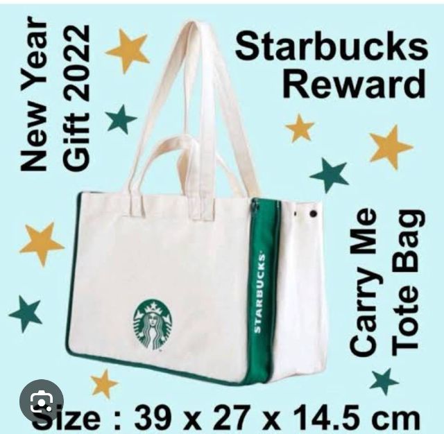 กระเป๋าขาว Starbucks 