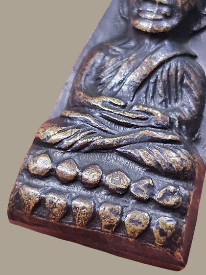 หลวงปู่ทวดหลังหนังสือเล็ก พิมพ์ว.กระเด็น เนื้อทองเหลืองรมดำ ปี 2505 วัดช้างให้ จ.ปัตตานี รูปที่ 6