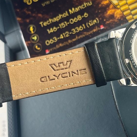 Glycine Airman Worldtimer  GMT Quartz Black Dial Swiss Made รูปที่ 15
