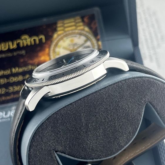 Glycine Airman Worldtimer  GMT Quartz Black Dial Swiss Made รูปที่ 12