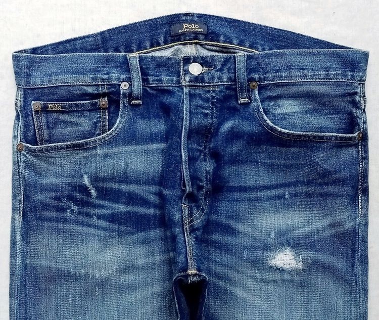 Polo by RALPH LAUREN ยีนส์แต่งเซอร์ งาน PATCHWORK รูปที่ 5