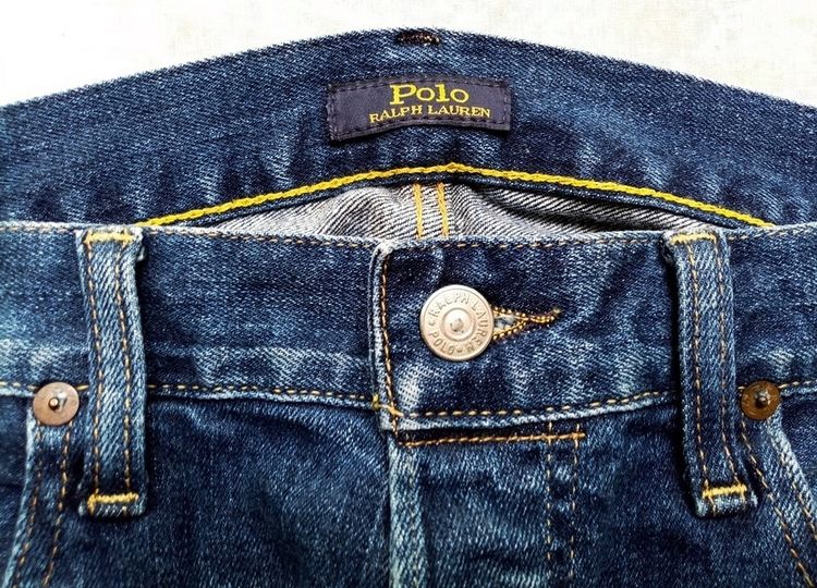Polo by RALPH LAUREN ยีนส์แต่งเซอร์ งาน PATCHWORK รูปที่ 7