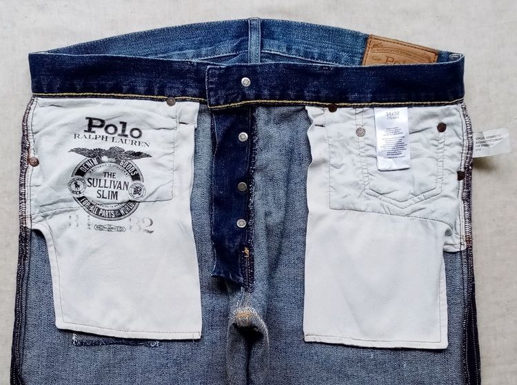 Polo by RALPH LAUREN ยีนส์แต่งเซอร์ งาน PATCHWORK รูปที่ 15