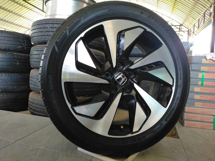 แม็กฮอนด้า ขอบ18 พร้อมยางดันลอป 225 50 18 ปี24 ่แม็กสวยไม่ดุ้งไม่คดไม่แตก ยางสวยทุกเส้นตามรูป ใส่HRV accord  CRV g2 รูปที่ 2