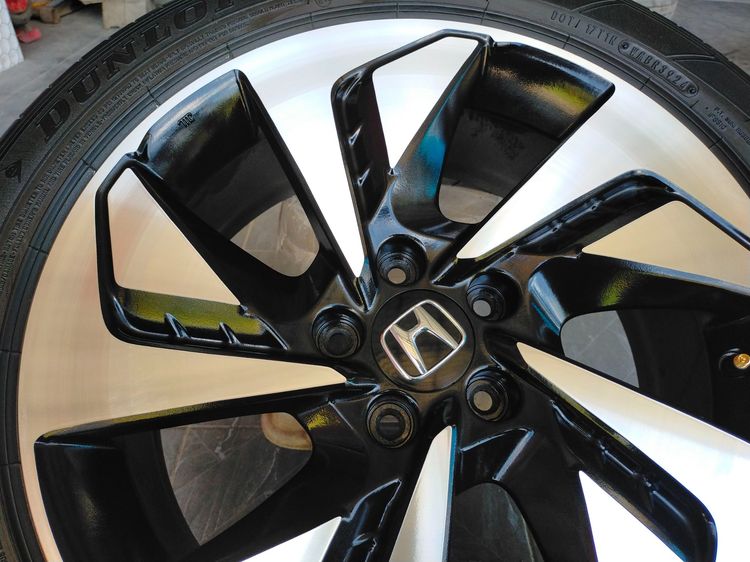 แม็กฮอนด้า ขอบ18 พร้อมยางดันลอป 225 50 18 ปี24 ่แม็กสวยไม่ดุ้งไม่คดไม่แตก ยางสวยทุกเส้นตามรูป ใส่HRV accord  CRV g2 รูปที่ 5