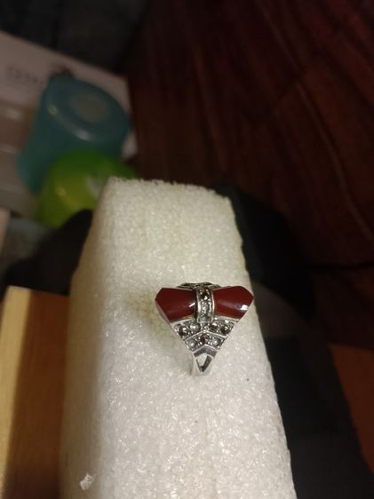 แหวนเงิน พลอยแดง รูปที่ 4
