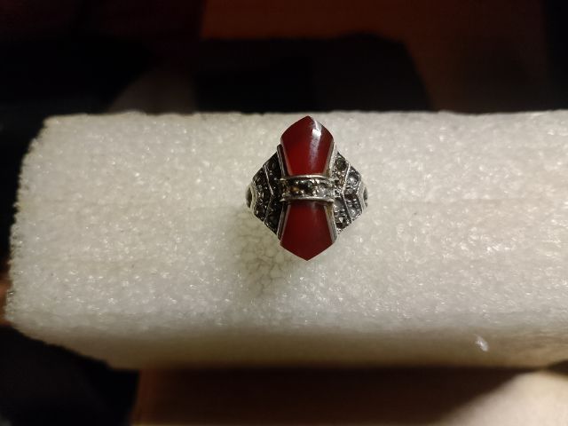 แหวนเงิน พลอยแดง รูปที่ 3