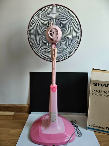 พัดลม SHARP 16 นิ้ว รุ่นPJ-SL163 สีชมพู ปรับสูงได้ มือ2 สภาพพอใช้ ใช้งานได้เบอร์ 2-3  รูปที่ 4