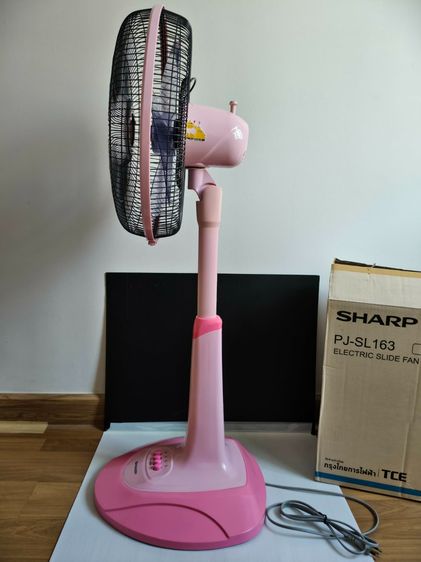 พัดลม SHARP 16 นิ้ว รุ่นPJ-SL163 สีชมพู ปรับสูงได้ มือ2 สภาพพอใช้ ใช้งานได้เบอร์ 2-3  รูปที่ 5