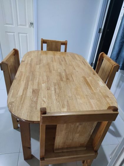 ชุดโต๊ะกินข้าว4ที่นั้งขนาด90 x150 รูปที่ 4