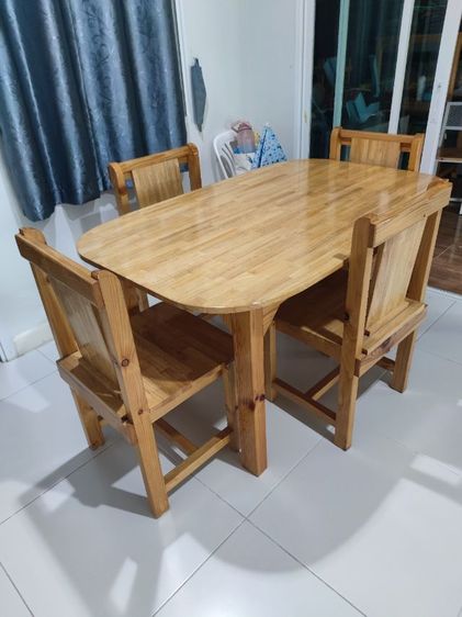 ชุดโต๊ะกินข้าว4ที่นั้งขนาด90 x150 รูปที่ 7