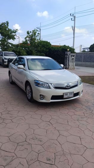 Toyota Camry 2009 2.4 Hybrid Sedan ไฮบริด ไม่ติดแก๊ส เกียร์อัตโนมัติ ขาว รูปที่ 4