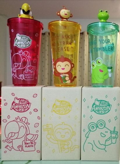แก้วน้ำพลาสติก cafe amazon รูปที่ 4